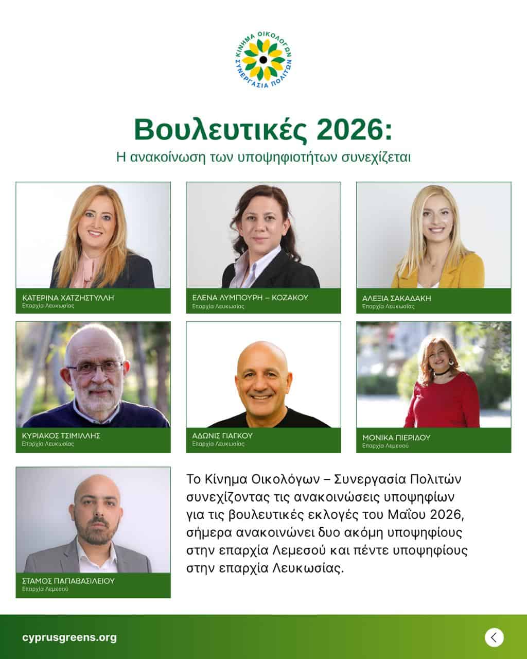 Βουλευτικές 2026: Η ανακοίνωση των υποψηφιοτήτων συνεχίζεται