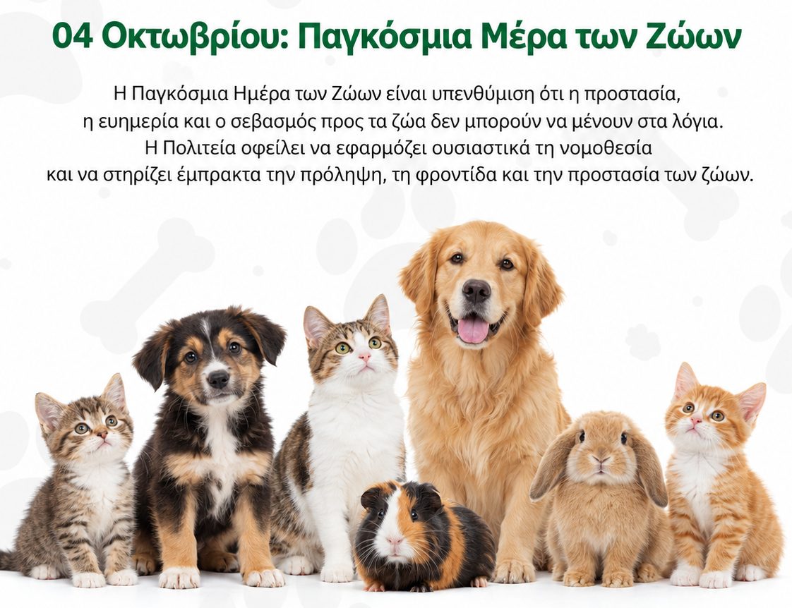 Παγκόσμια Ημέρα των Ζώων: Η προστασία τους δεν μπορεί να μένει στα λόγια
